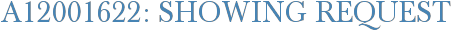 A12001622: Showing Request