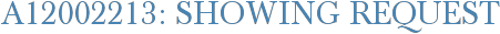 A12002213: Showing Request