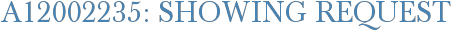 A12002235: Showing Request