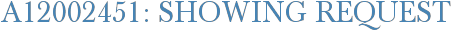 A12002451: Showing Request
