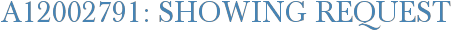 A12002791: Showing Request