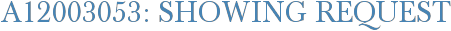 A12003053: Showing Request