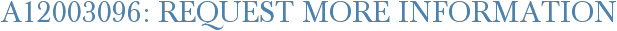 A12003096: Request More Information