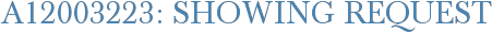 A12003223: Showing Request