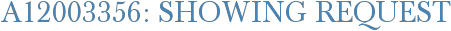 A12003356: Showing Request