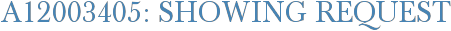 A12003405: Showing Request