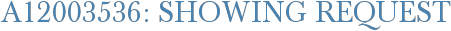 A12003536: Showing Request