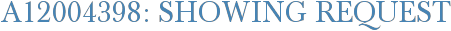 A12004398: Showing Request