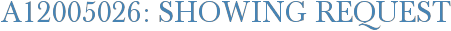 A12005026: Showing Request