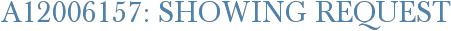 A12006157: Showing Request