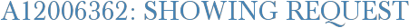 A12006362: Showing Request