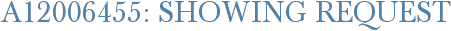 A12006455: Showing Request