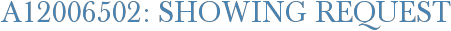 A12006502: Showing Request