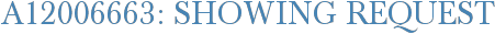 A12006663: Showing Request