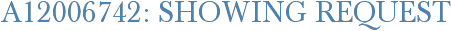 A12006742: Showing Request