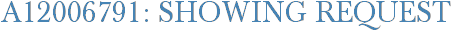 A12006791: Showing Request