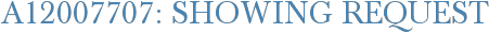 A12007707: Showing Request