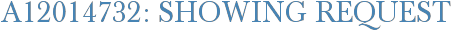 A12014732: Showing Request