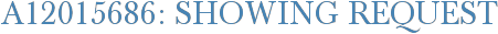 A12015686: Showing Request