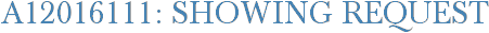 A12016111: Showing Request