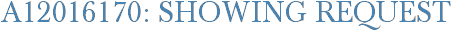 A12016170: Showing Request