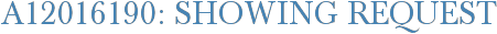 A12016190: Showing Request