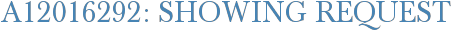 A12016292: Showing Request