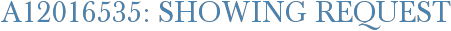 A12016535: Showing Request