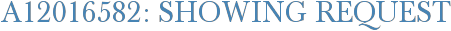 A12016582: Showing Request