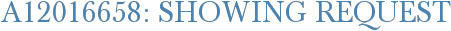 A12016658: Showing Request