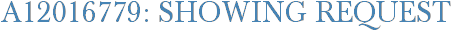 A12016779: Showing Request