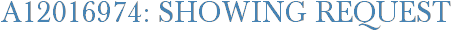 A12016974: Showing Request