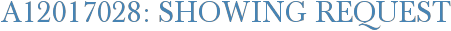 A12017028: Showing Request