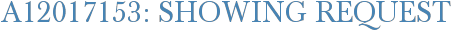 A12017153: Showing Request