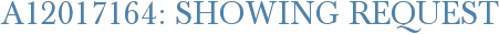 A12017164: Showing Request