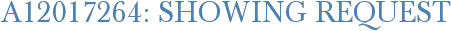 A12017264: Showing Request