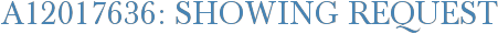 A12017636: Showing Request