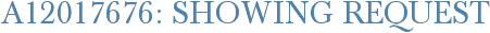 A12017676: Showing Request