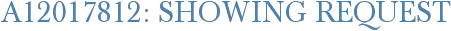A12017812: Showing Request