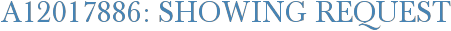 A12017886: Showing Request