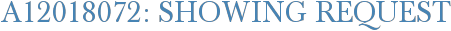 A12018072: Showing Request