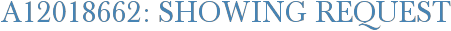 A12018662: Showing Request