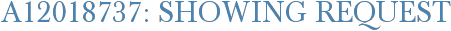 A12018737: Showing Request