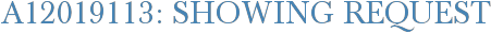 A12019113: Showing Request
