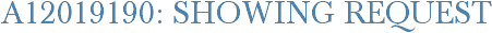 A12019190: Showing Request