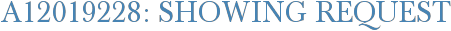 A12019228: Showing Request