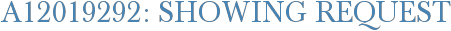 A12019292: Showing Request
