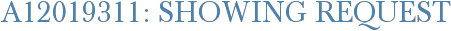 A12019311: Showing Request