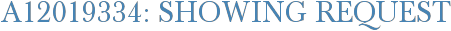 A12019334: Showing Request