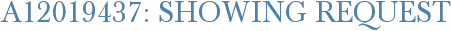 A12019437: Showing Request